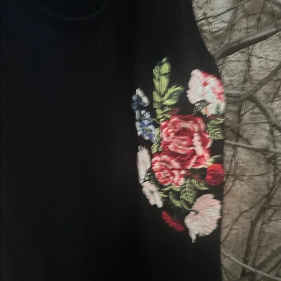 Staud Black Maxi Dress with Floral Embroidery - Picture 4 of 8